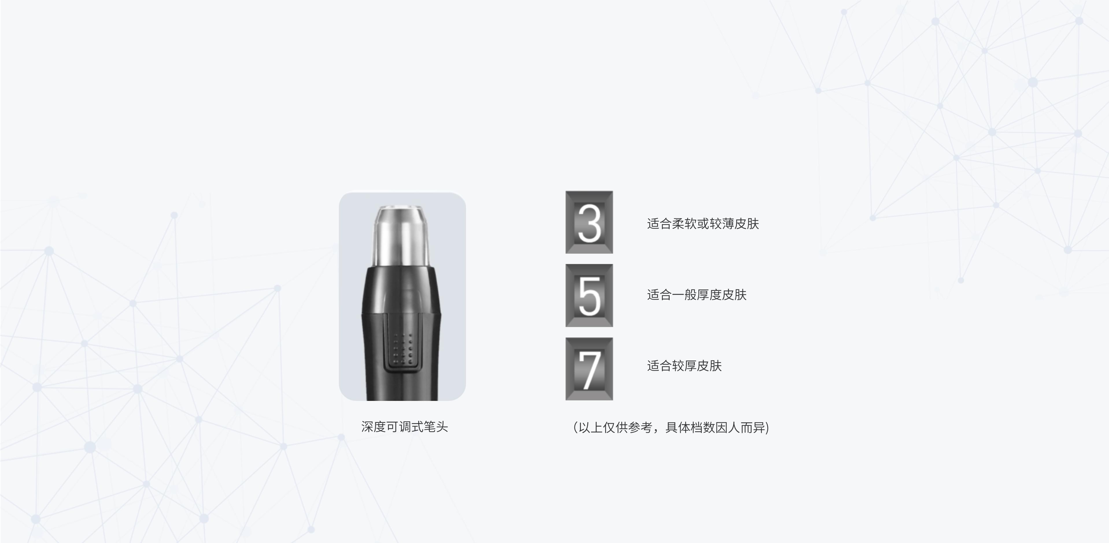 7檔深度 自由調節(jié)